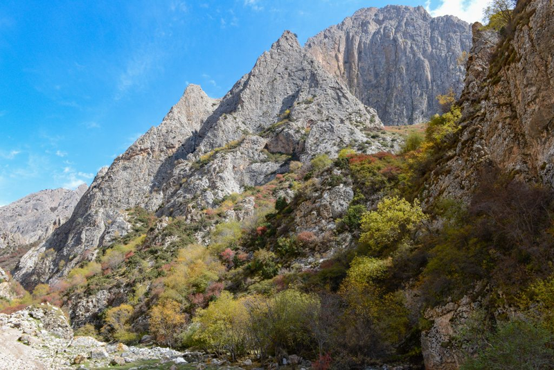 A view of Jiangla River Valley where Baishiya Karst Cave is located.